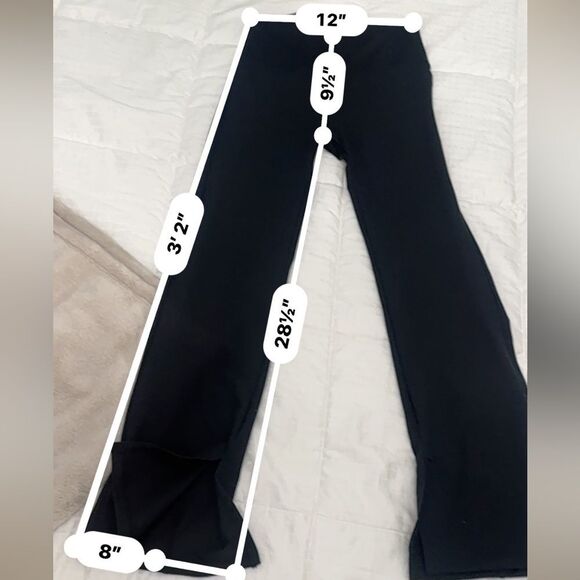 EVCR Split leg high waisted flare leggings size medium - Picture 4 of 8